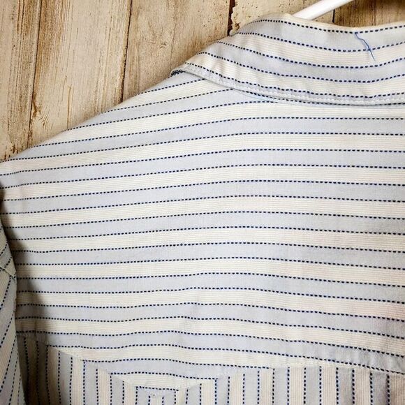 Aeropostale Striped Snap Shirt Blue Size Large - Picture 8 of 10